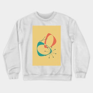 Mid Century Modern Abstract in Yellow, Teal and Orange Crewneck Sweatshirt